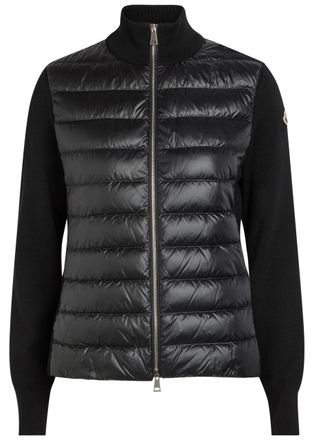 Moncler Padded Wool and Nylon Jacket - Black - XS (UK 8 / XS)