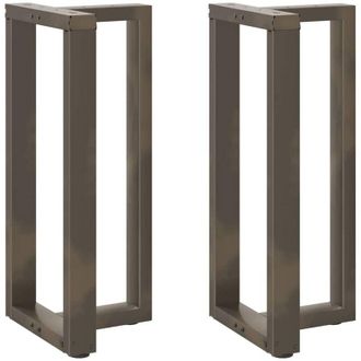vidaXL Patas Para Mesa De Bar En Forma De T (2 Unidades), Color Negro, 50 X 35 X (90-91) Cm, Acero Vidaxl