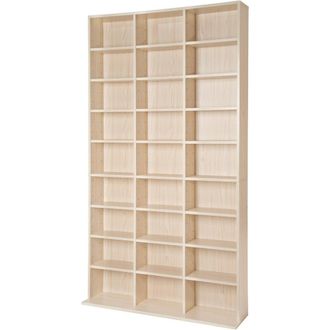TecTake Cd Shelf Unit Christel - 27 Compartments For Up To 1080 Cds in Brown