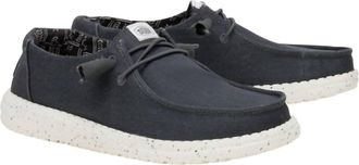 Hey Dude Womens Wendy Stretch Canvas Shoes In Black