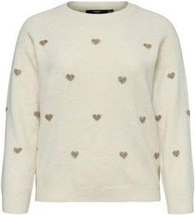 Vero Moda Curve trui met hartjes gebreid