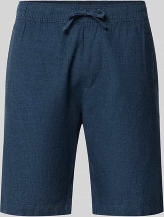 Mc Neal Shorts aus Leinen-Baumwoll-Mix mit elastischem Bund in Rauchblau, Gr&ouml;&szlig;e XXL