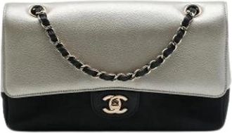Chanel Pre-owned Classic Double Flap Shoulder Bag - Dames - Vintage Schoudertas - Grijs - ONE Size - Leer - Vintage