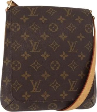 Louis Vuitton Pre-owned Vintage Canvas Cross Body Tas - Dames - Vintage Schoudertas - Bruin - ONE Size - Vintage