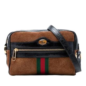 Gucci Pre-owned Cross Body Bags, female, Brown, Size: ONE SIZE Pre-owned Ophidia Crossbody Bag