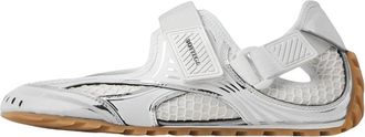 Bottega Veneta (WMNS) Bottega Veneta Orbit Flash Mary Jane Sneaker Silver White Optic White 856049V2X401425