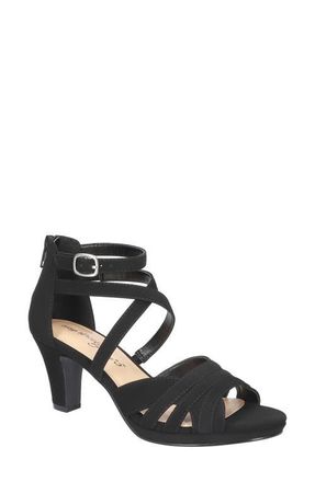 Easy Street Crissa Strappy Sandal in Black Lamy at Nordstrom, Size 6.5