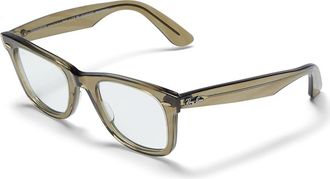 Ray-Ban 0RB2140 Original Wayfarer Photochromic Polarized Fashion Sunglasses Photo Striped Grey : 50mm, Acetate