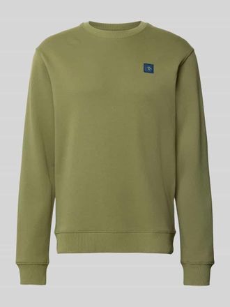 Scotch & Soda Sweatshirt mit Label-Badge und Rundhalsausschnitt in Grass, Gr&ouml;&szlig;e XXL