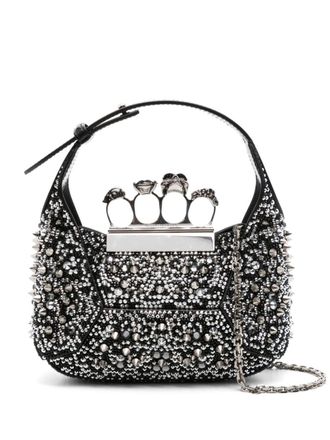 Alexander McQueen mini Jewelled Hobo bag - Black