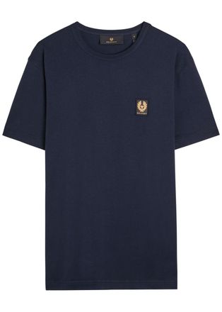 Belstaff Logo-appliqu&eacute;d Cotton T-shirt - Navy - XL