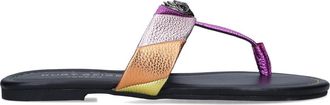 Kurt Geiger Womens Leather Kensington T Bar Sandal Sandals - Multicolour - Size UK 6