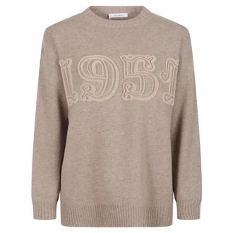Max Mara Cinema Kasjmier Trui - Dames - Truien - Beige - Maat: XS Kasjmier