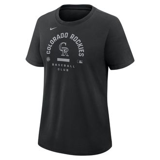 Nike Colorado Rockies Authentic Collection Early Work Nike Womens Dri-FIT MLB T-Shirt in Black | 03N800ADNV-HXK