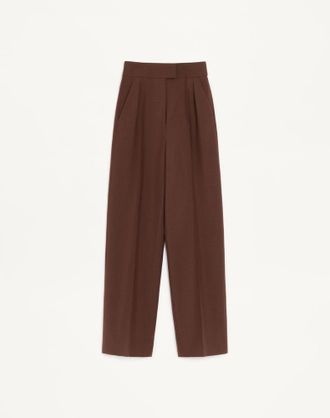 Valentino Pantaloni In British Mohair Donna MARRONE 36