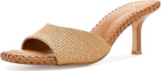 Vince Camuto Emmla Stitched Mule Sandals Womens Sandals Golden Walnut : 6.5 M, Leather