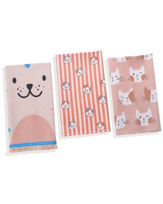 Tiramisu Feline Chic Cotton Kitchen Towel Set