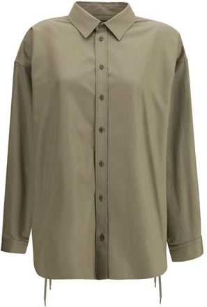 Balenciaga Shirts, female, Beige, Size: XS Cotton Button-Up Casual Shirt