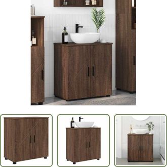 vidaXL Armadietto da bagno moderno - Mobile da Bagno con porta Rovere Marrone 61 x 35 x 64 cm