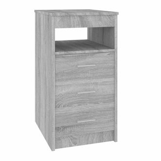 vidaXL Cajonera De Madera Contrachapada Gris Sonoma 40x50x76 Cm Vidaxl