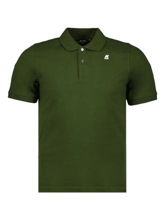 K-Way two-button logo polo shirt - H11 GREEN CYPRESS