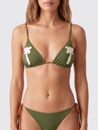 Johanna Ortiz Top bikini a triangolo in poliammide riciclata con ricami