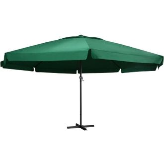 vidaXL Sombrilla De Jard&iacute;n Con Palo De Aluminio Verde 600 Cm Vidaxl