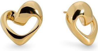 Monica Vinader Infinity Heart Stud Earrings in 18K Gold Vermeil at Nordstrom