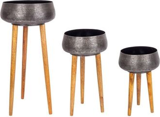 BIZZOTTO Set3 P.vaso Varanasi Treppiede To Nero