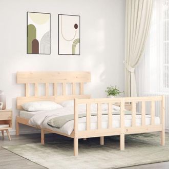 vidaXL Vidaxl - Estructura De Cama Sin Colch&oacute;n Madera De Pino Blanca 140x200 Cm