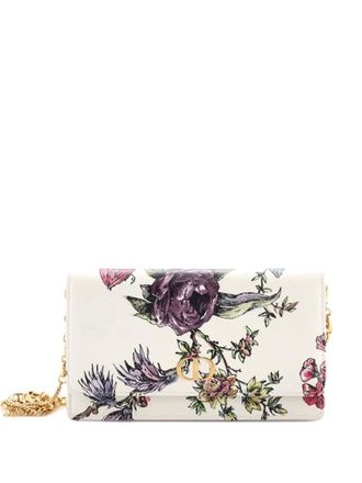 Dior Caro Wallet on Chain Pouch Printed Leather crossbody bag - women - Calf Leather - One Size - Neutrals