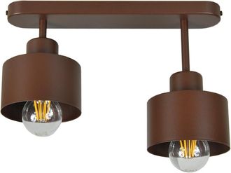OEM L&aacute;mpara De Techo Marr&oacute;n, Metal Industrial, 2xe27, Iluminaci&oacute;n Led Moderna Para Sal&oacute;n, Cocina, Dormitorio, Habitaci&oacute;n Infantil, Loft