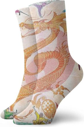 Generic Socks, Dragon Asian Chinese Dragon With Martial Arts Walking Socks Soft Sports Socks Funky MenS Socks For Camping Running Men 40cm
