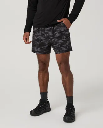 Vuori Clothing HardKore Shorts Lined 5 | Black Riptide Camo | XS, Size Extra Small