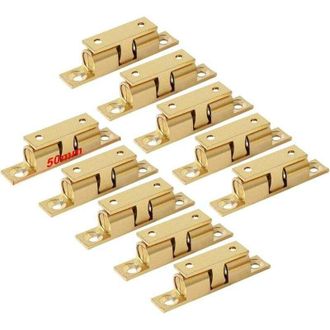 OEM Pestillo De Doble Bola De Lat&oacute;n De 50 Mm, Cierre De Rodillo Para Armario, Muebles, Puertas Y Gabinetes (10 Unidades) - Crezuo
