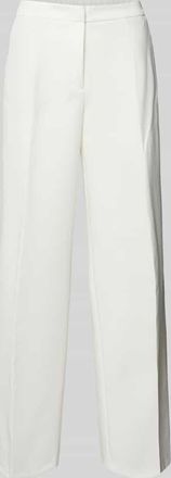 s.Oliver Black Label Regular Fit Weite Hose mit B&uuml;gelfalten in Weiss, Gr&ouml;&szlig;e 34/32