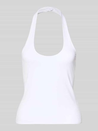 Review Figurbetontes Neckholder-Top mit Rundhalsausschnitt in Weiss, Gr&ouml;&szlig;e XL