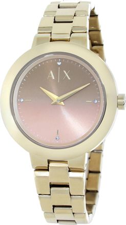 A|X Armani Exchange Quartz Pink Dial Ladies Watch AX5182