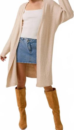 Le Lis Blanc Deux Maeve Cover-Up Cardigan Sweater In Oatmeal