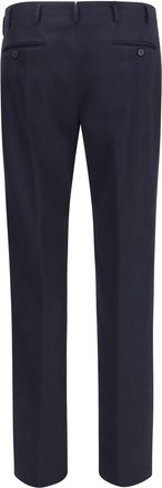 Prada Mens Tailored Trousers Bleu Fleece Wool Ovis Aries