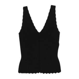 Twinset Mouwloze Top - Dames - Tops zonder mouwen - Zwart - S - Tops