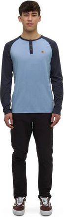 tentree Baker Henley Longsleeve in Lakesideblueheather/midblue at Nordstrom, Size Xx-Large