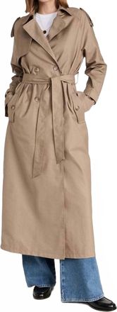 Lioness Full Length Trench Coat In Tan