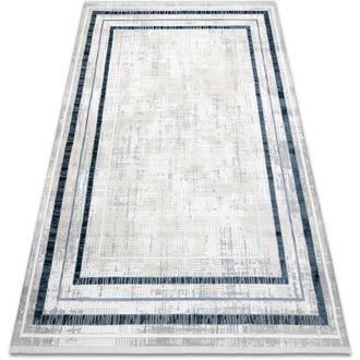 RugsX Alfombra Moderna Duke 51523 Crema / Azul - Estructura, Estructurada, Muy Suave, Flecos Blue 140x190 Cm