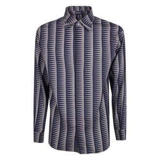 Emporio Armani Shirt met lange mouwen en print - Heren - Casual Overhemden - Veelkleurig - S - Overhemden