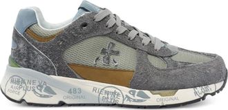 Premiata Green Suede Leather Trainers Lace-up Rubber Sole