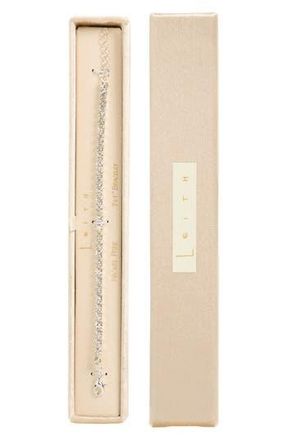 Leith Gradient CZ Tennis Bracelet in Clear- Silver at Nordstrom Rack