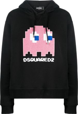 Dsquared2 x Pac-Man Cool cotton hoodie - women - Cotton - M - Black