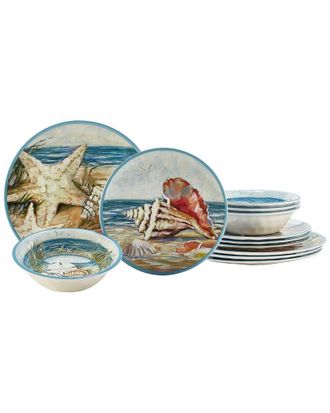 Certified International Seacoast Melamine 12 Pc Dinnerware Set