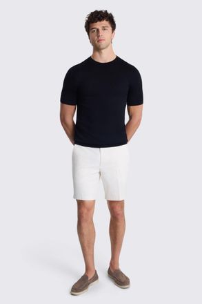 Moss Off-White Chino Cotton Shorts